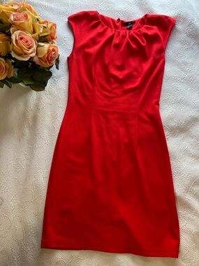 H&M Bold Red Sleeveless Dress